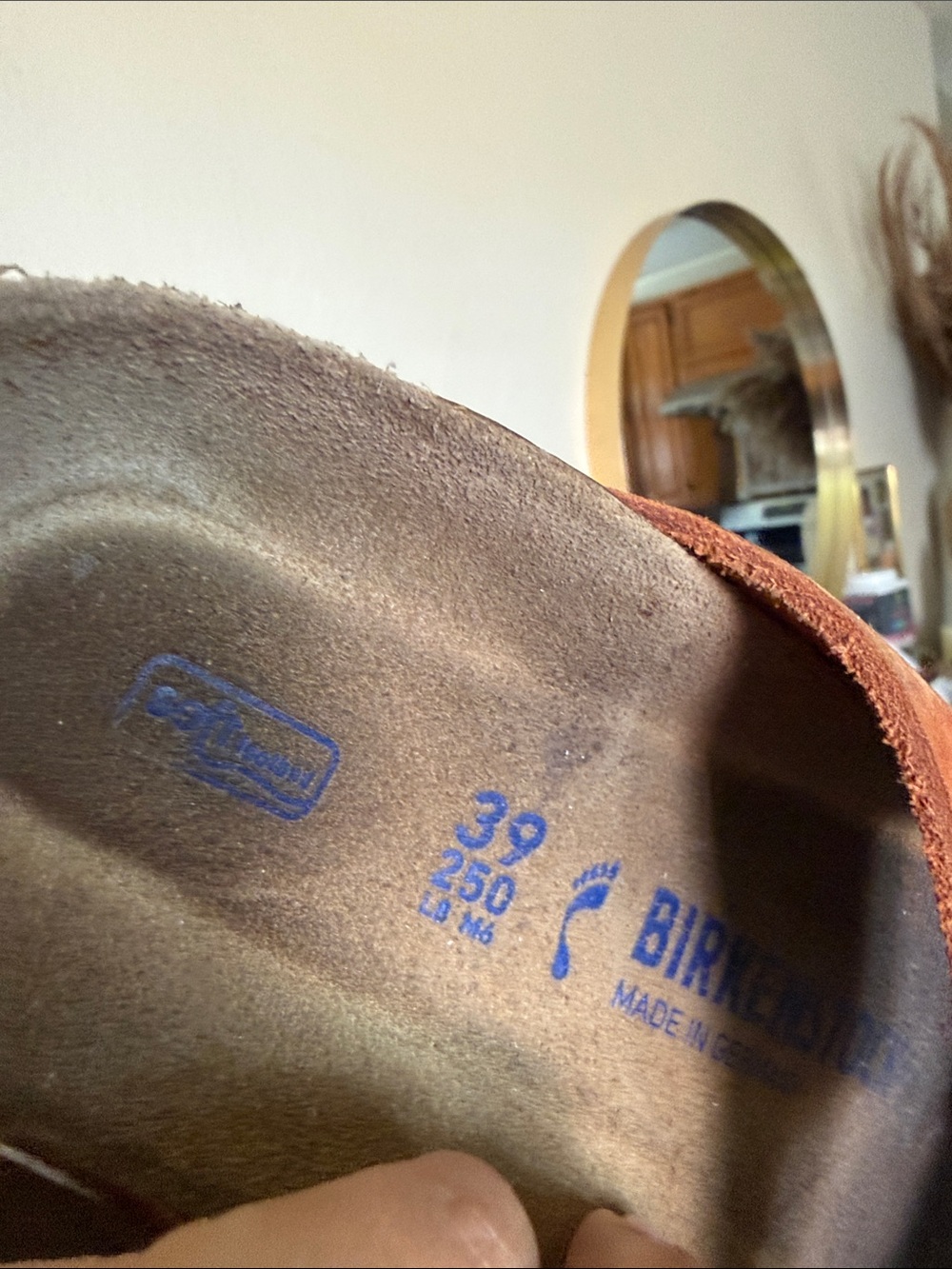 Birkenstock Arizona Soft Footbed Suede Leather Mink ? Size 8 burnt orange - Picture 7 of 14